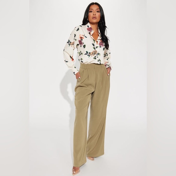 Fashion Nova Floral Print Women's Top - Cream - Picture 3 of 9